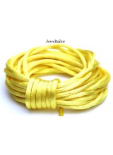 4-20 Metres Primrose Yellow Rattail Silky Satin Cord 2mm ~ Ideal For Kumihimo, Macrame, Braiding & Shamballa Designs ~ Craft Essentials